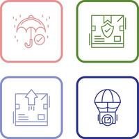 keep dry and delivery box Icon vector