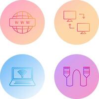 Sharing Systems and World Wide Icon vector