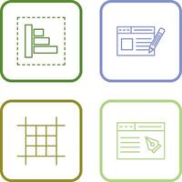Object Alignment and Web Page Icon vector