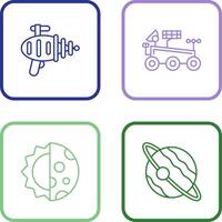 laser gun mars rover Icon vector