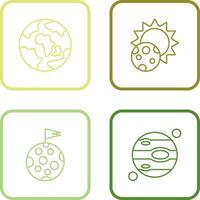 earth and eclipse Icon vector