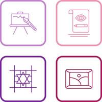 canvas and sketch Icon vector