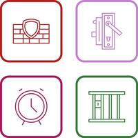 Firewall and Door Handle Icon vector