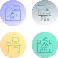 Folder and Presentation Icon vector