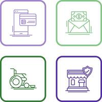 Cashless Payment and Mail Coin Icon vector