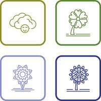 Cloudy and Clover Icon vector