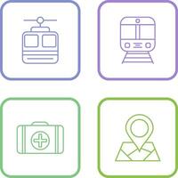 Cable car and Train Icon vector