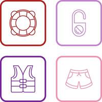 Life Preserver and Do Not Disturb Icon vector