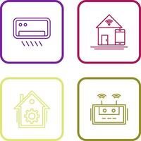 Air Conditioner and Home Automation Icon vector