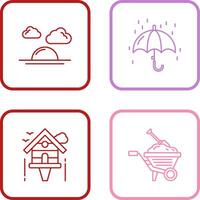 Sunshine and Raining Icon vector