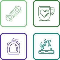 Skateboard and Mug Icon vector