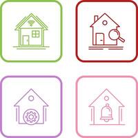 Search and Smart Home Icon vector