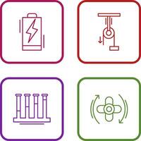 Battery and Pully Icon vector