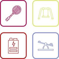 Racket and Swing Icon vector