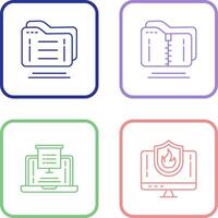 Folder and Compressed Icon vector