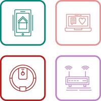 Smart Phone and Chat and Laptop Icon vector