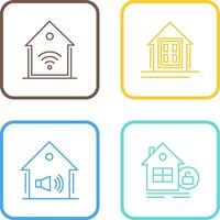 Smart Home and Window Icon vector