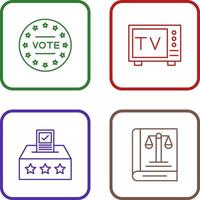 votar y televisión icono vector