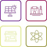 Solar Energy and Factory Icon vector