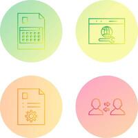 content planning and web support Icon vector