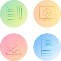 write feedback and computer settings Icon vector