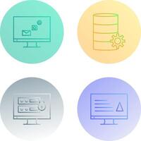 digital marketing and database management Icon vector