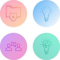 vulnerable folders and innovatives idea Icon vector