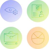 view setting and global profile Icon vector