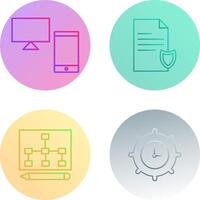 devices and private document Icon vector