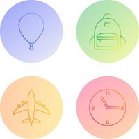 balloon and bag pack Icon vector