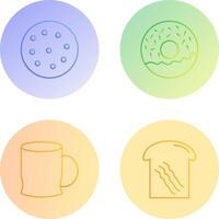 cookie and doughnut Icon vector