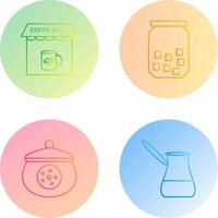 Coffee Shop And sugar Bottle Icon vector