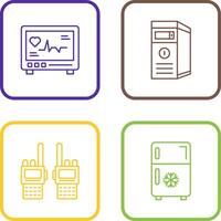 Cardiogram and Cpu Icon vector