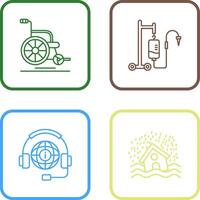 Wheel Chair and Intravenous Icon vector