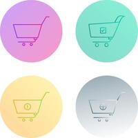 empty cart and confirm order Icon vector