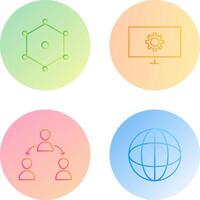 nodes and network setting Icon vector