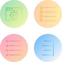 settings and numbered lists Icon vector