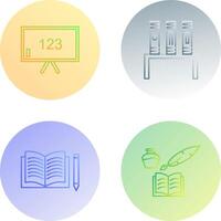 Classroom Board and Bookstand Icon vector