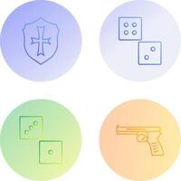 Dice and Shield Icon vector