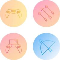 Gaming Console and Arrows Icon vector