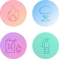 flame and bomb blast Icon vector