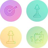 Dartboard and Bishop Icon vector