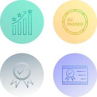 Reputation Management and QC Passed Icon vector