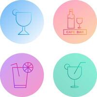 drinks cafe and sherry Icon vector