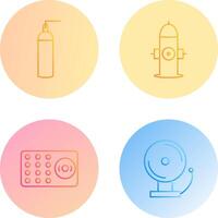 hydrant and oxygen tank Icon vector