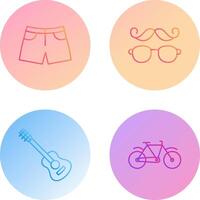 Hipster Style and Shorts Icon vector