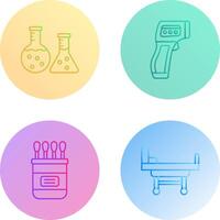 Flask and indicator Icon vector