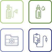 Oxygen and Dropper Icon vector