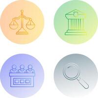 Balance and Courthouse Icon vector