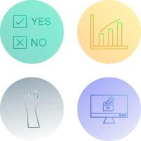 Yes No Option and Statistics Icon vector